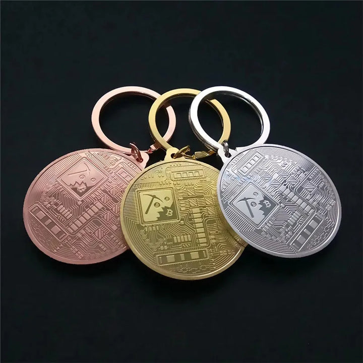 Gold/Silver Plated Bitcoin Collectible copy Coin Pirate Treasure Coins Props Toys For Halloween Party Cosplay Non-currency