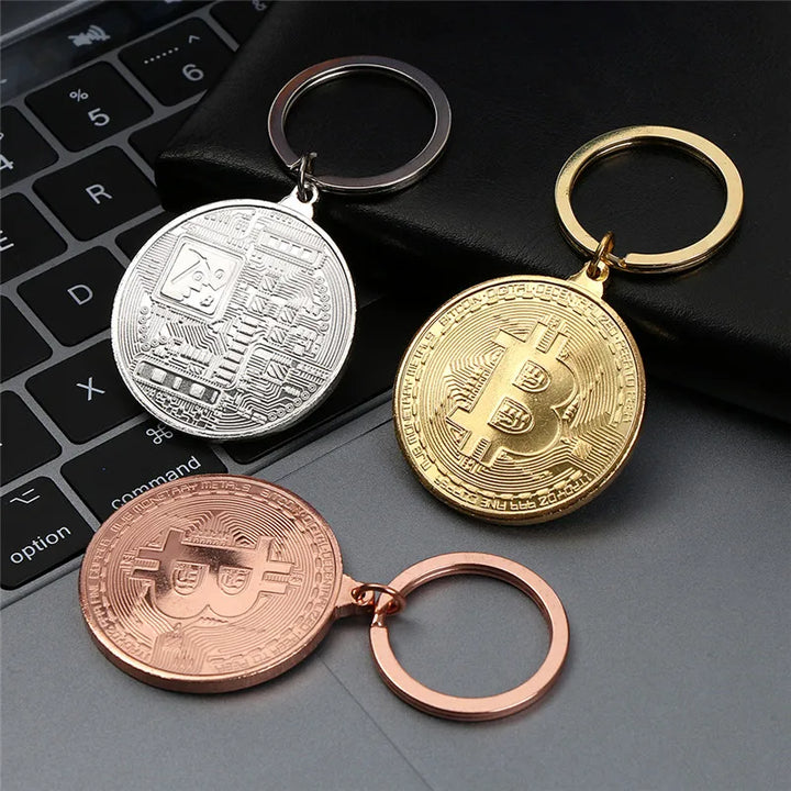 Gold/Silver Plated Bitcoin Collectible copy Coin Pirate Treasure Coins Props Toys For Halloween Party Cosplay Non-currency