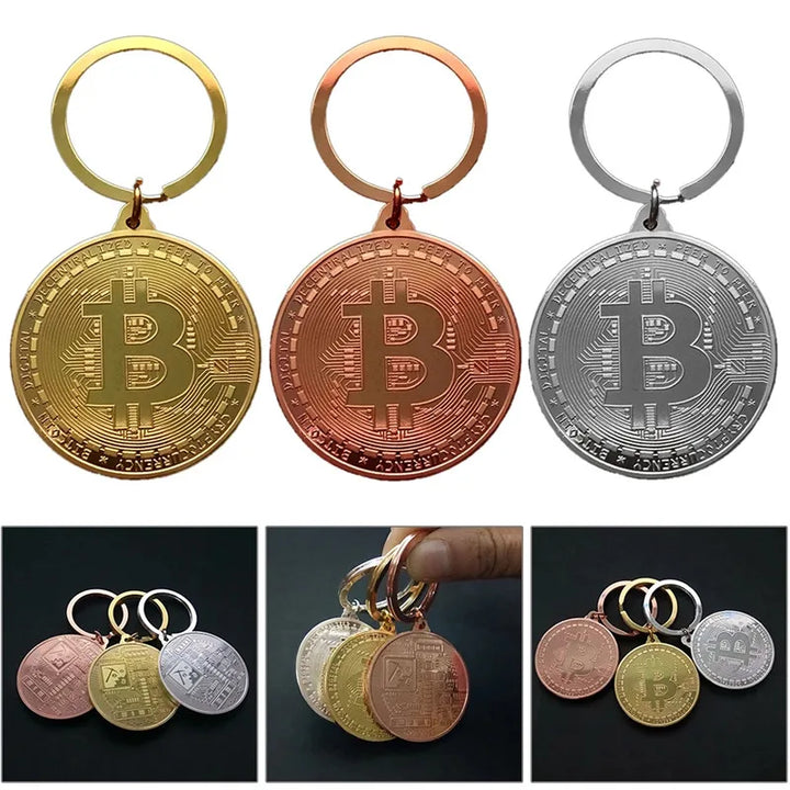 Gold/Silver Plated Bitcoin Collectible copy Coin Pirate Treasure Coins Props Toys For Halloween Party Cosplay Non-currency