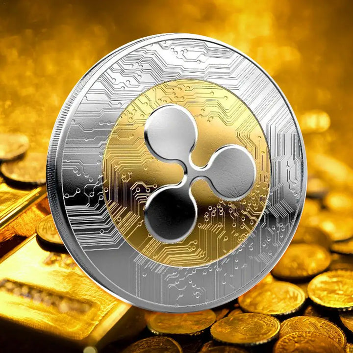 New Ripple Coin XRP CRYPTO Commemorative Ripple XRP Collectors Coin Gift Coin Art Collection Physical Gold Commemorative 40mm