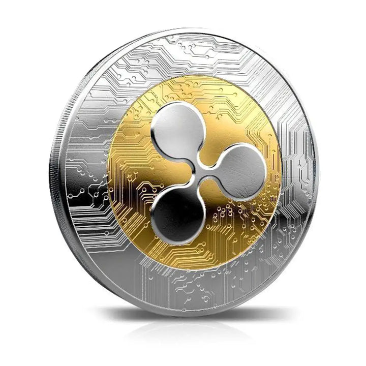 New Ripple Coin XRP CRYPTO Commemorative Ripple XRP Collectors Coin Gift Coin Art Collection Physical Gold Commemorative 40mm