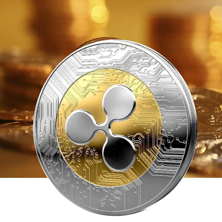 New Ripple Coin XRP CRYPTO Commemorative Ripple XRP Collectors Coin Gift Coin Art Collection Physical Gold Commemorative 40mm