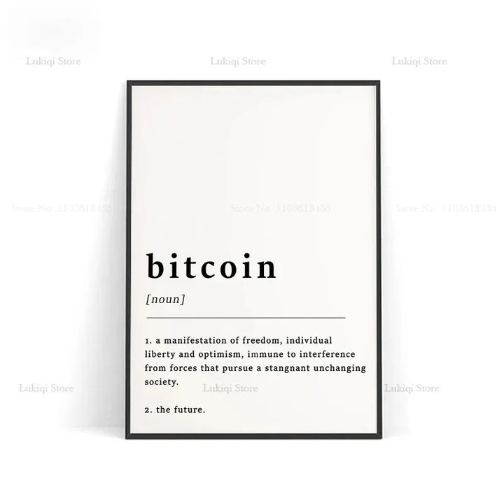 Gifts Bitcoin Whitepaper Quotes Modular Satoshi Nakamoto Poster Prints Canvas Painting Wall Art Picture Living Room Home Decor