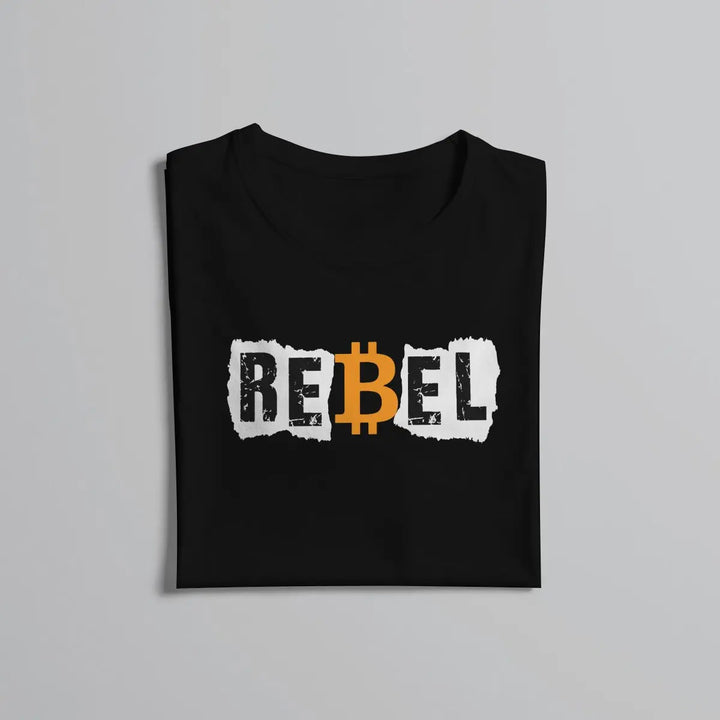 Rebel Man's TShirt Bitcoin Crypto O Neck Short Sleeve Polyester T Shirt Funny Birthday Gifts