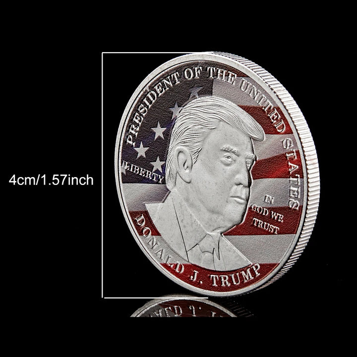 US President Trump Make America Great Again Silver Plated Coin Collection -In God We Trust