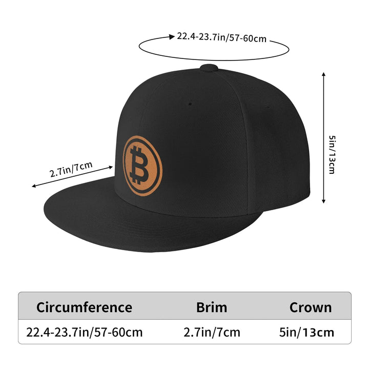 Hiphop Flat Baseball Cap Men Bitcoin Logo Fashion Caps Hats for Logo Asquette Homme Dad Hat for Men Trucker Cap