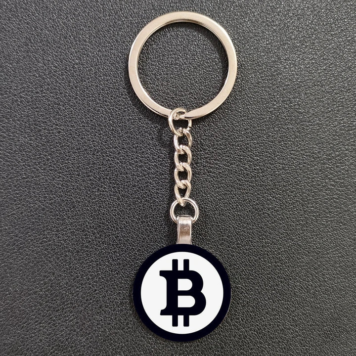 New Hot Bitcoin Keychain Alloy Key Ring Holder Car Bag Key Chain Women and Men Jewelry Gift