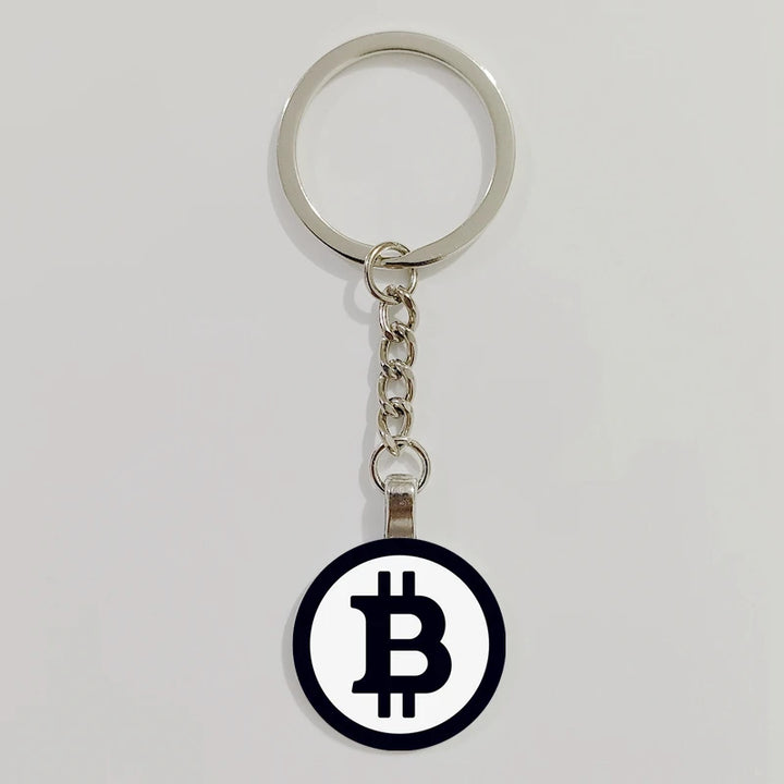 New Hot Bitcoin Keychain Alloy Key Ring Holder Car Bag Key Chain Women and Men Jewelry Gift