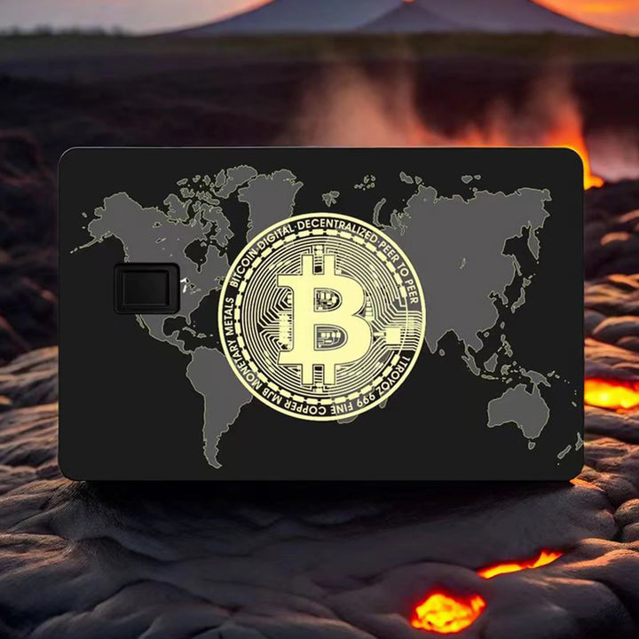 Luxury Metal Gift Card with Exclusive Bitcoin Design - Credit Card Size, Limited Edition!