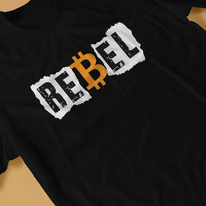 Rebel Man's TShirt Bitcoin Crypto O Neck Short Sleeve Polyester T Shirt Funny Birthday Gifts