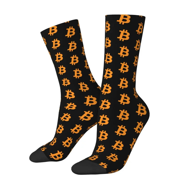 Bitcoin Cryptocurrency BTC Unisex Winter Socks Hip Hop Happy Socks street style Crazy Sock