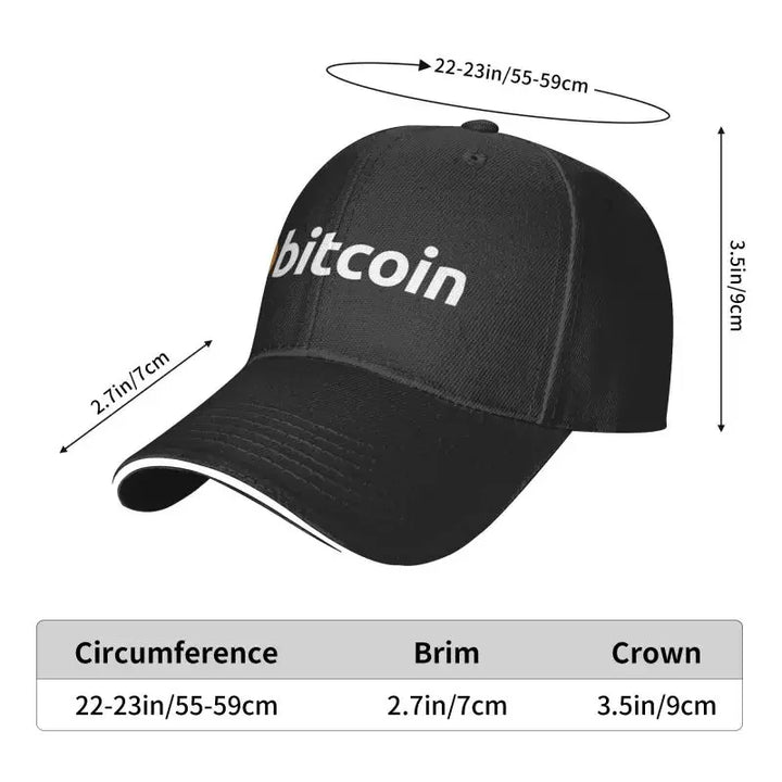 Personalized Bitcoin The Original Baseball Cap Sun Protection Women Men's Adjustable BTC Crypto Coins Dad Hat Autumn