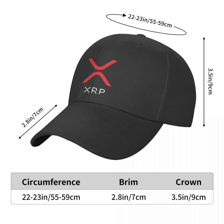 Classic Ripple XRP Ripple Red Baseball Cap Men Women Custom Adjustable Adult Bitcoin Dad Hat Hip Hop Snapback Hats Trucker Caps