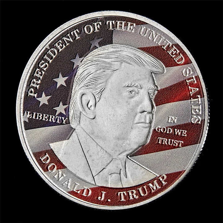 US President Trump Make America Great Again Silver Plated Coin Collection -In God We Trust