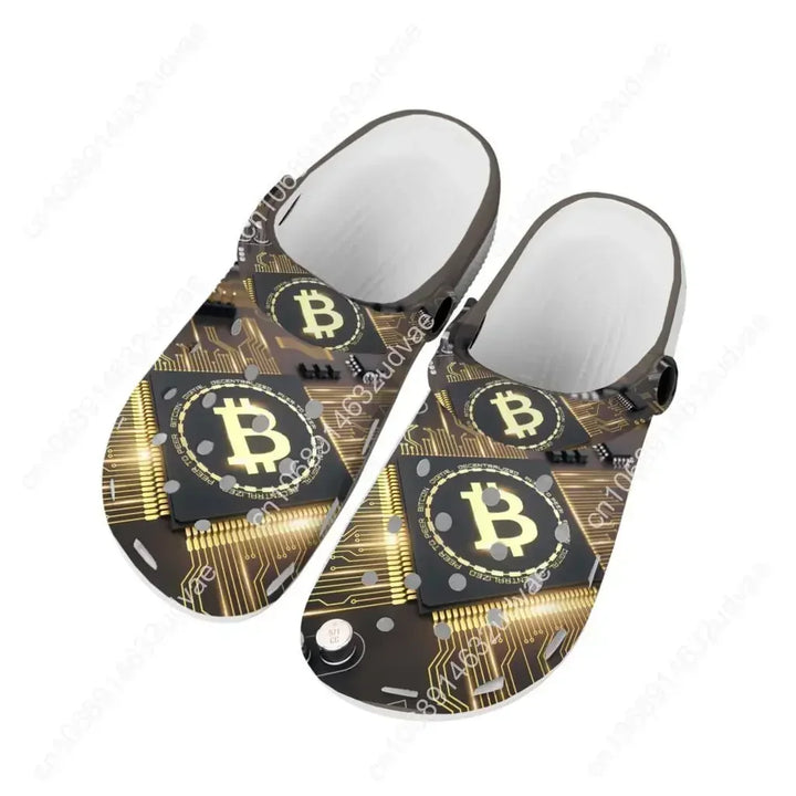 Bitcoin Cryptocurrency Miner BTC Coin Home Clogs Custom Water Shoes Mens Womens Teenager Shoe Garden Clog Beach Hole Slippers