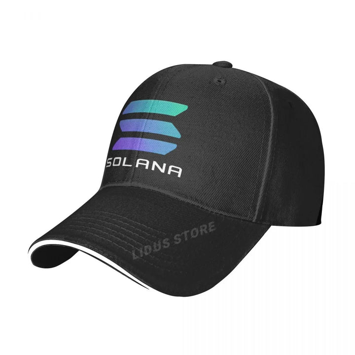 Solana Crypto Solana Sol Baseball Cap Hat Hip Hop Women Sun Czapka Casquette Casual Mens Outdoor Fish Bonnet