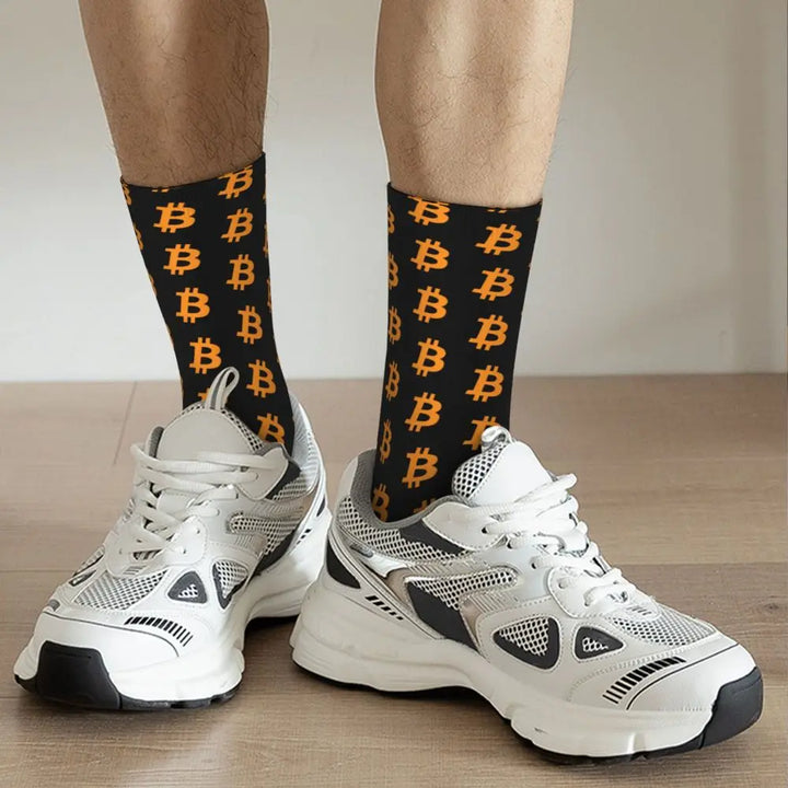 Bitcoin Cryptocurrency BTC Unisex Winter Socks Hip Hop Happy Socks street style Crazy Sock