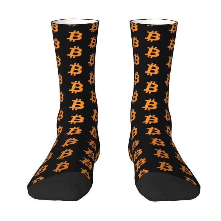 Bitcoin Cryptocurrency BTC Unisex Winter Socks Hip Hop Happy Socks street style Crazy Sock