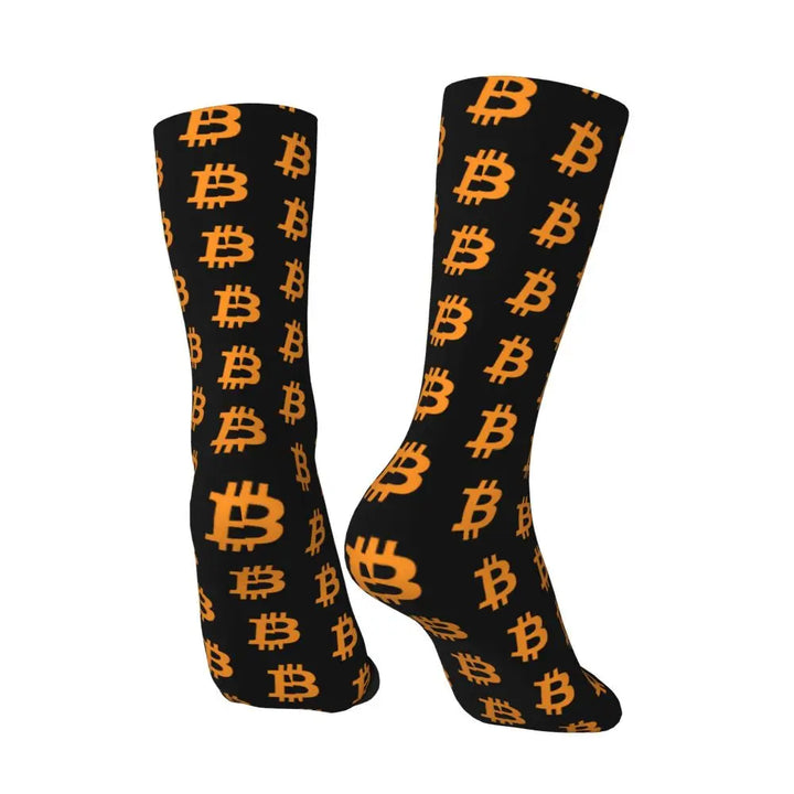 Bitcoin Cryptocurrency BTC Unisex Winter Socks Hip Hop Happy Socks street style Crazy Sock