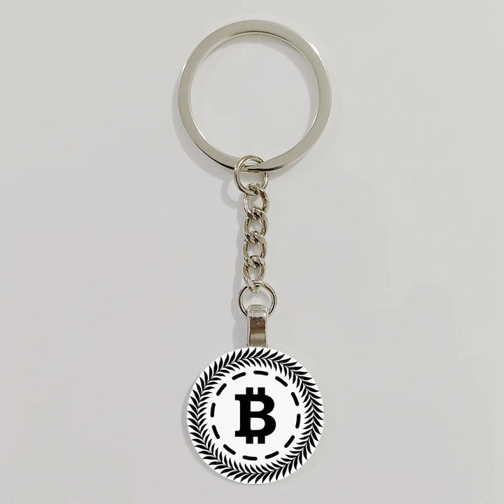 New Hot Bitcoin Keychain Alloy Key Ring Holder Car Bag Key Chain Women and Men Jewelry Gift