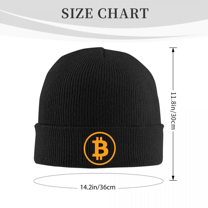 Bitcoin BTC Crypto Currency Knitted Bonnet Caps Fashion Keep Warm Hats