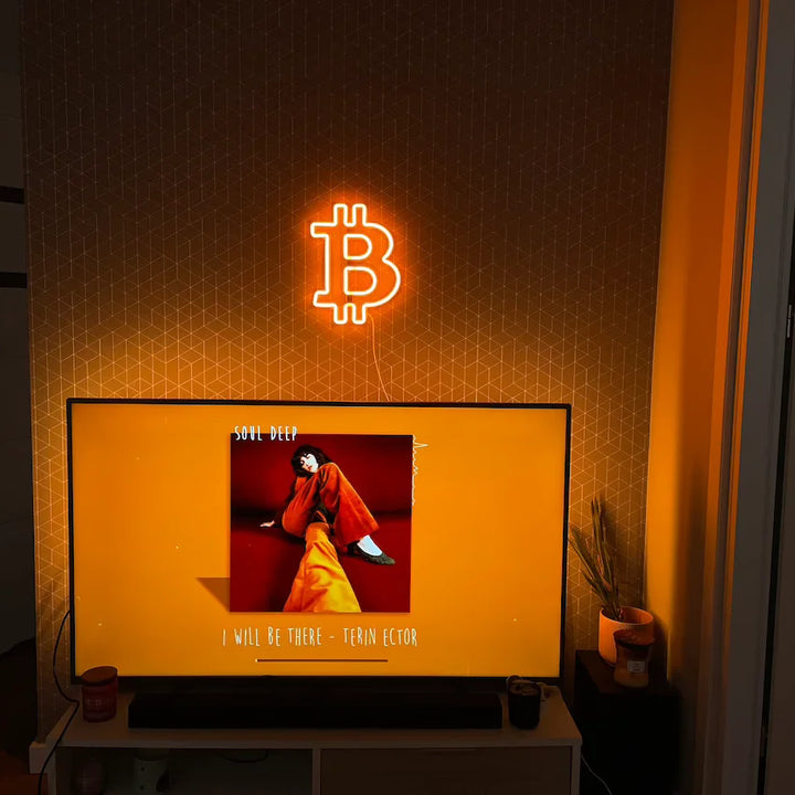 Bitcoin Neon Sign Custom Led Neon Neon for Home Bar Shop Wall Decor Bitcoin Art Signs Trader Wall Decor Man Cave Bar Sign