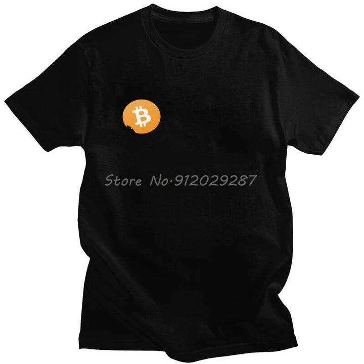 Mens Funny Cryptocurrency Bitcoin T Shirt Short Sleeve Cotton Tshirt Novelty T-shirt Leisure Crypto Btc Blockchain Geek Tee Tops