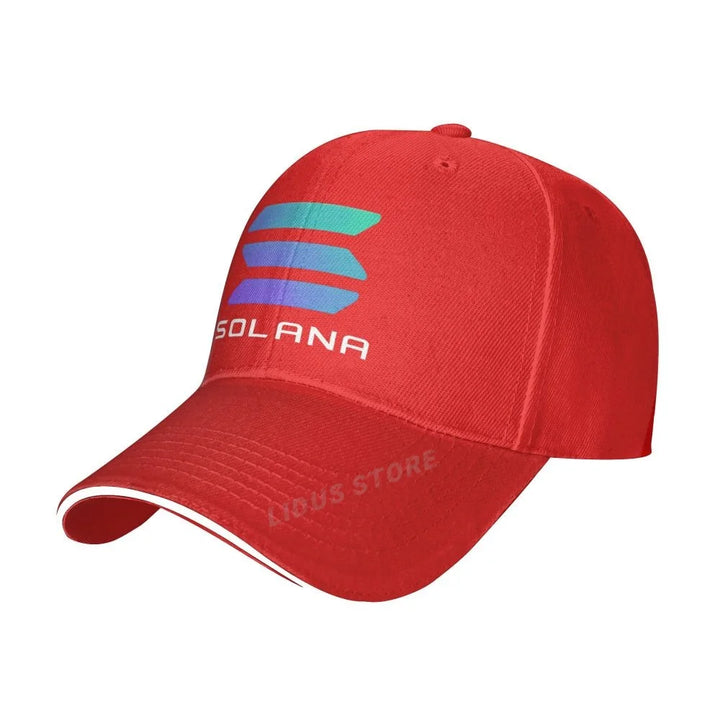 Solana Crypto Solana Sol Baseball Cap Hat Hip Hop Women Sun Czapka Casquette Casual Mens Outdoor Fish Bonnet