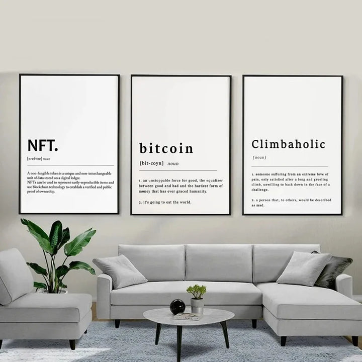 Gifts Bitcoin Whitepaper Quotes Modular Satoshi Nakamoto Poster Prints Canvas Painting Wall Art Picture Living Room Home Decor