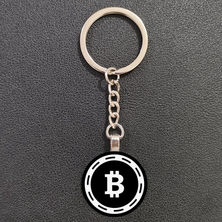 New Hot Bitcoin Keychain Alloy Key Ring Holder Car Bag Key Chain Women and Men Jewelry Gift