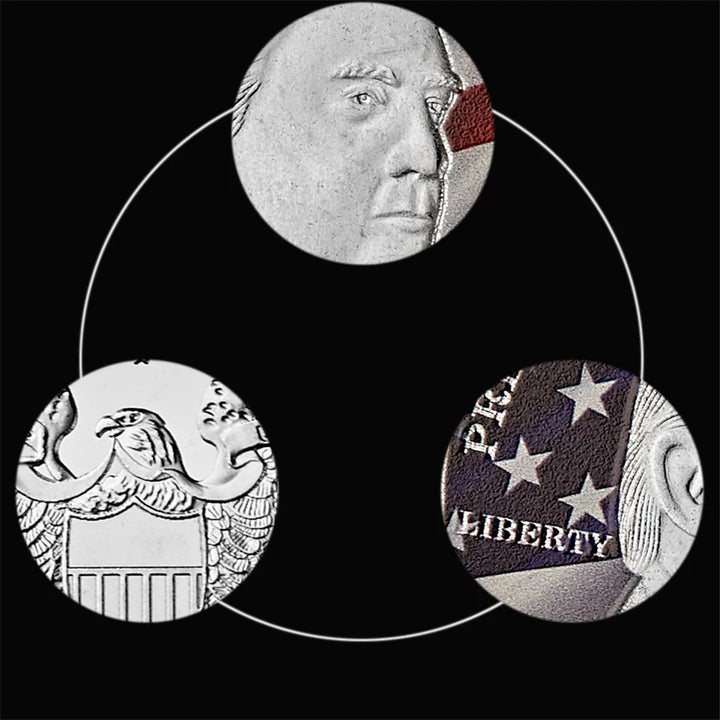 US President Trump Make America Great Again Silver Plated Coin Collection -In God We Trust