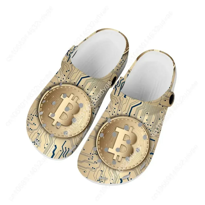 Bitcoin Cryptocurrency Miner BTC Coin Home Clogs Custom Water Shoes Mens Womens Teenager Shoe Garden Clog Beach Hole Slippers