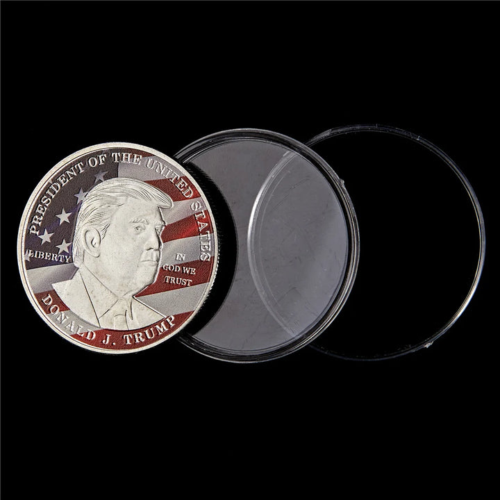 US President Trump Make America Great Again Silver Plated Coin Collection -In God We Trust